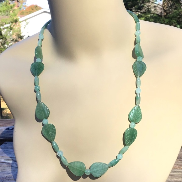 Genuine Hand Crafted Aventurine Necklace NWT 22" - Picture 7 of 9